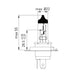 H4 Halogen bulb drawing 